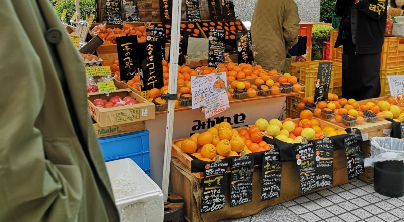 Various unpackaged citrus fruits at Farmers Market@UNU.